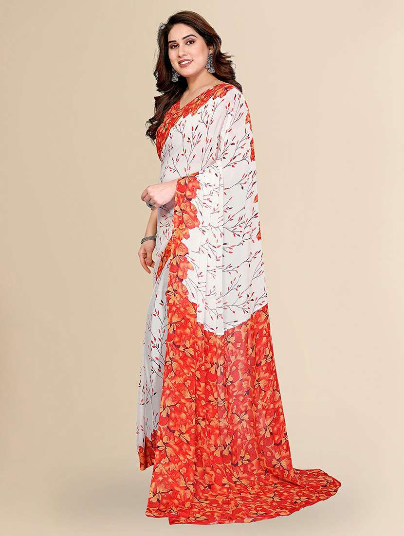 women printed casual wear saree with blouse - 22384228 -  Standard Image - 2