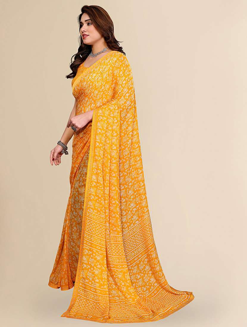 women printed casual wear saree with blouse - 22384255 -  Standard Image - 2