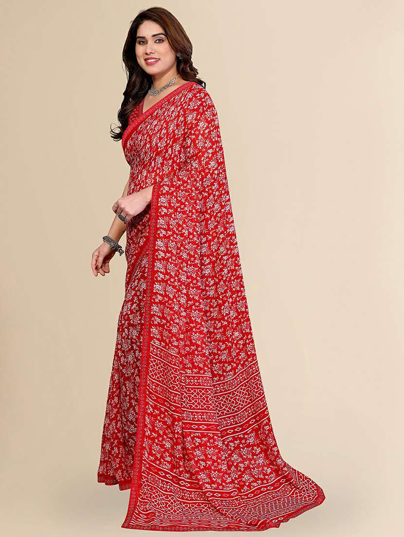women printed casual wear saree with blouse - 22384256 -  Standard Image - 2