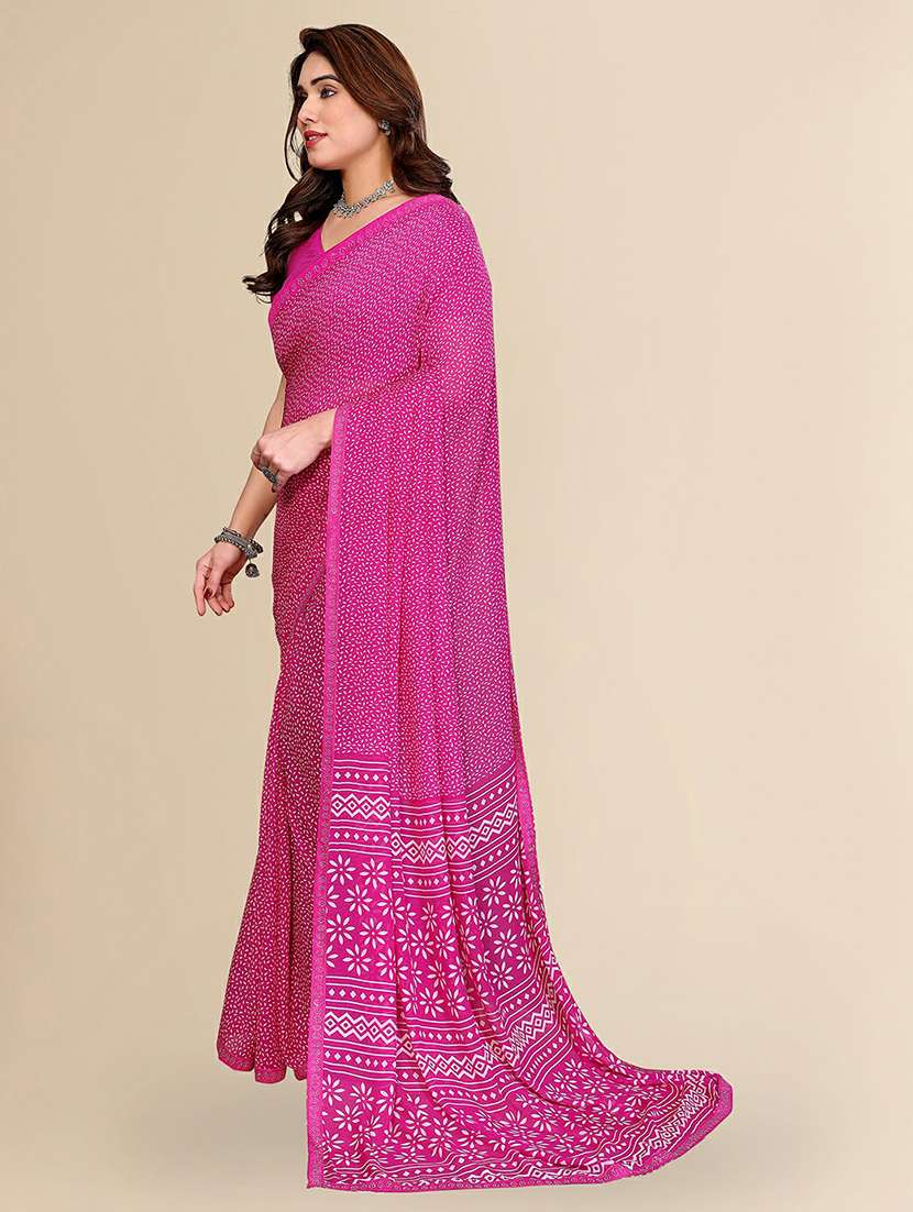 women printed casual wear saree with blouse - 22384260 -  Standard Image - 2