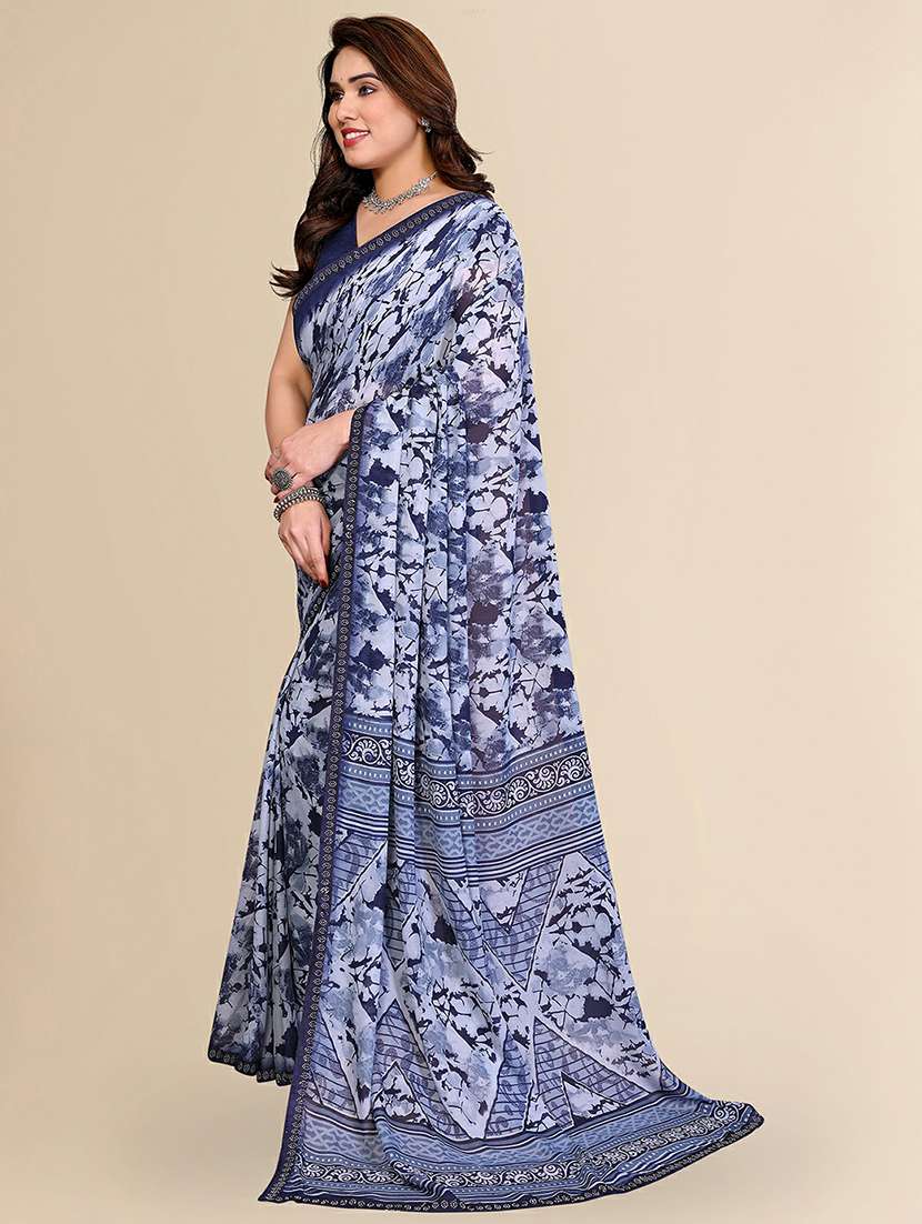 women printed casual wear saree with blouse - 22384262 -  Standard Image - 2