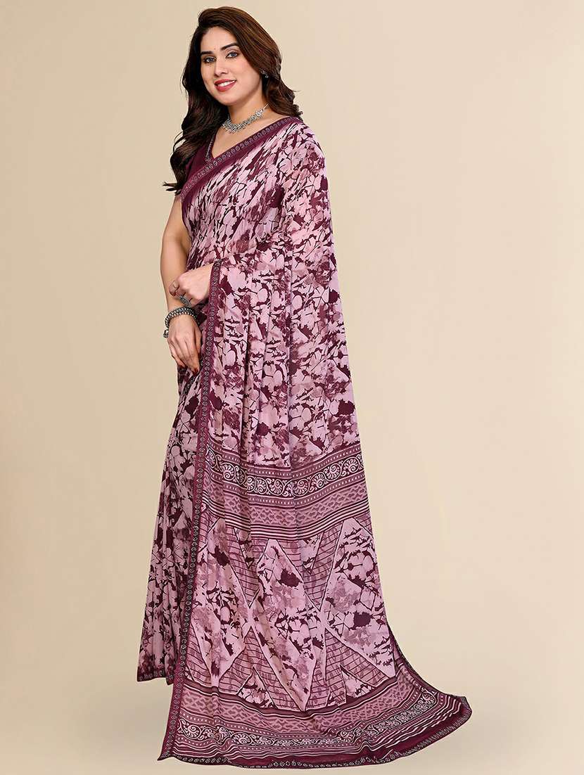 women printed casual wear saree with blouse - 22384264 -  Standard Image - 2