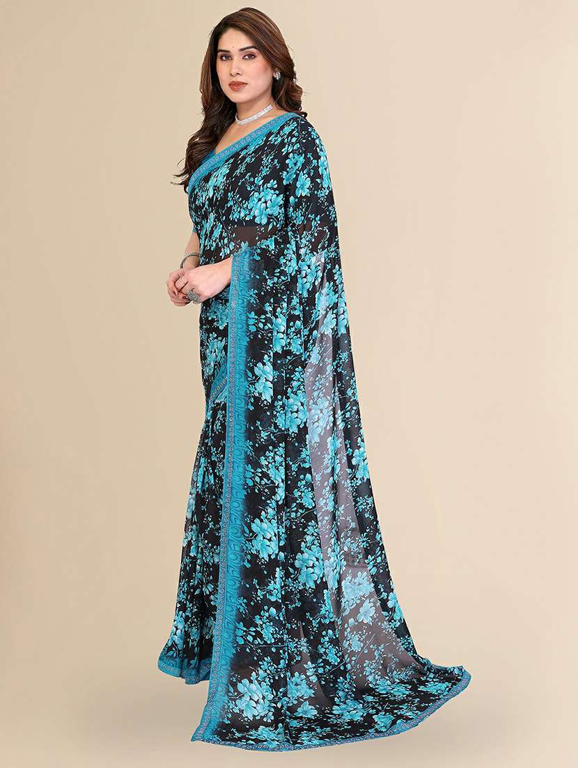women printed casual wear saree with blouse - 22384271 -  Standard Image - 2