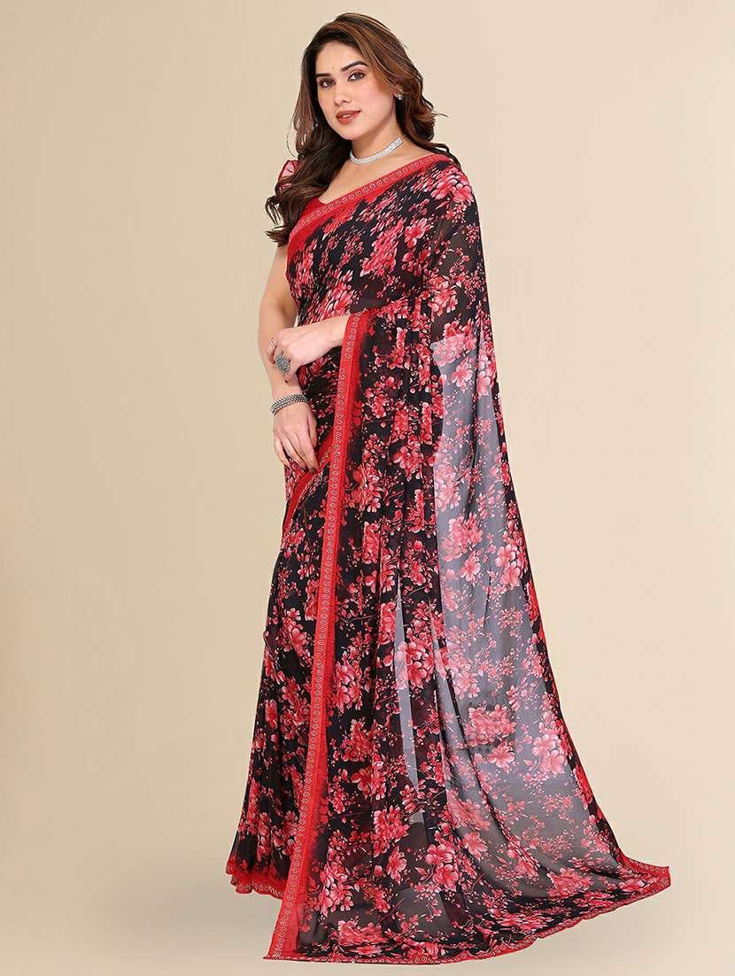 women printed casual wear saree with blouse - 22384274 -  Standard Image - 2