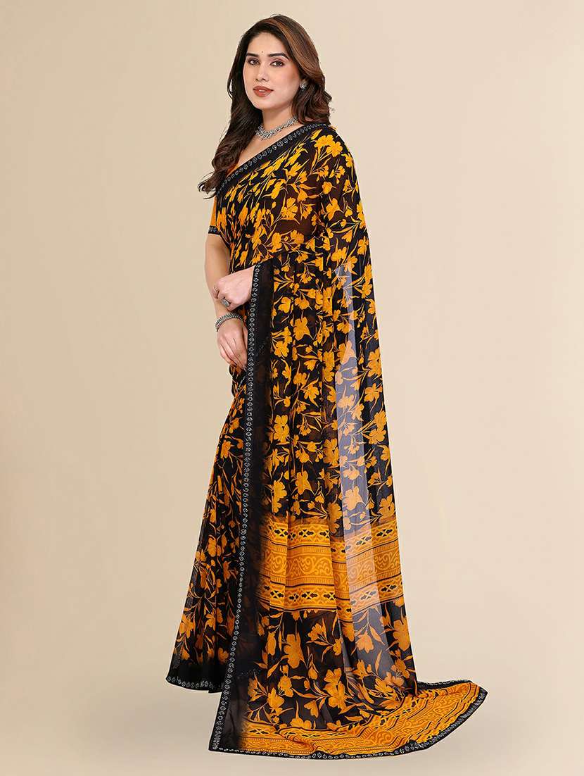 women printed casual wear saree with blouse - 22384276 -  Standard Image - 2