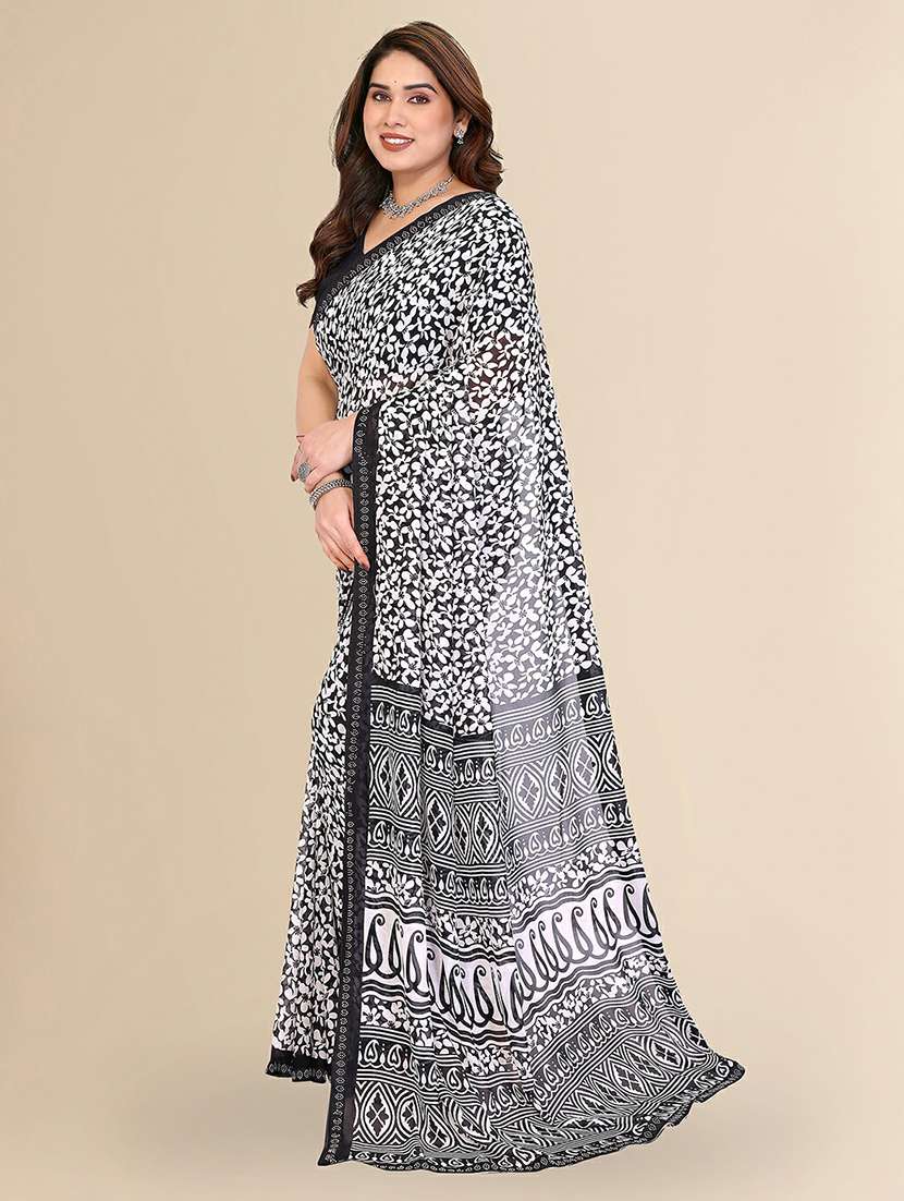 women printed casual wear saree with blouse - 22384279 -  Standard Image - 2