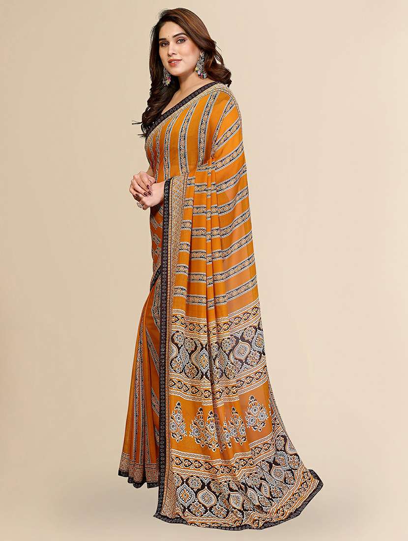 women printed casual wear saree with blouse - 22384289 -  Standard Image - 2