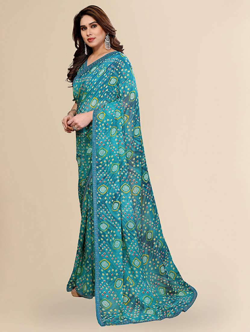 women printed casual wear saree with blouse - 22384292 -  Standard Image - 2