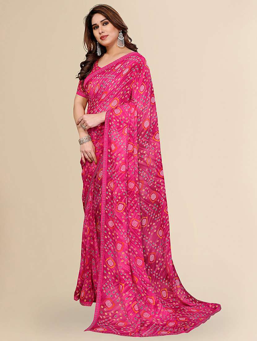 women printed casual wear saree with blouse - 22384294 -  Standard Image - 2