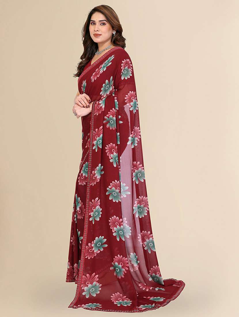 women printed casual wear saree with blouse - 22384312 -  Standard Image - 2