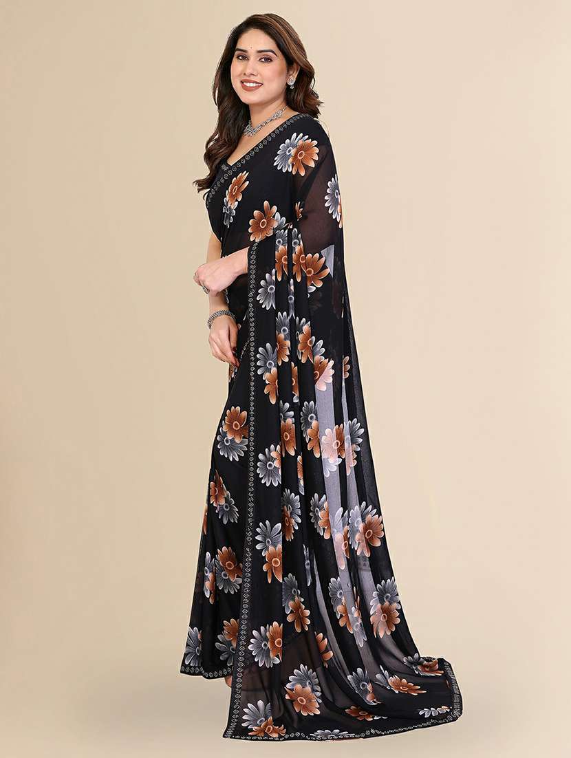 women printed casual wear saree with blouse - 22384314 -  Standard Image - 2