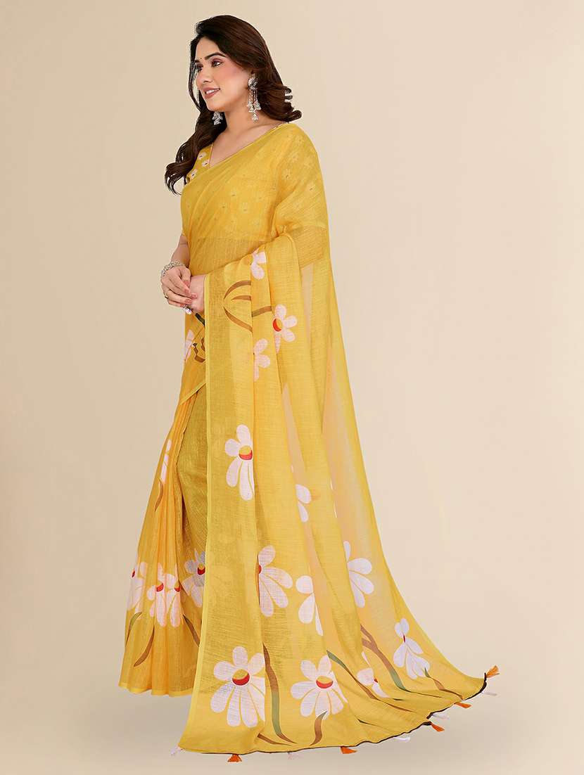 women printed casual wear saree with blouse - 22384324 -  Standard Image - 2