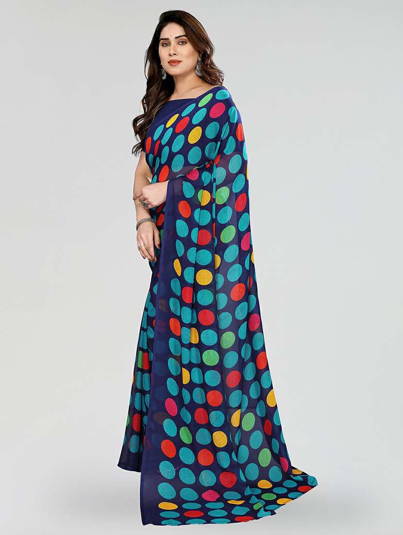 women printed casual wear saree with blouse - 22384532 -  Standard Image - 2