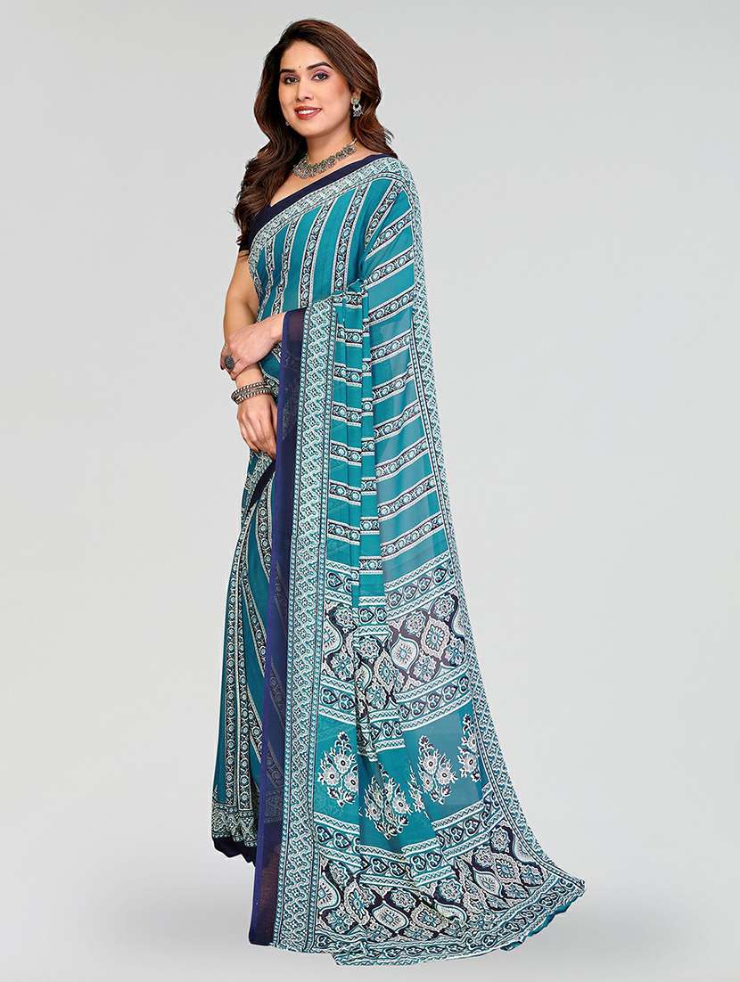 women printed casual wear saree with blouse - 22384545 -  Standard Image - 2