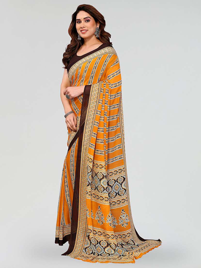 women printed casual wear saree with blouse - 22384546 -  Standard Image - 2