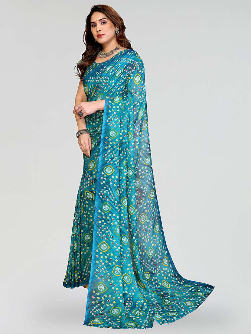 women printed casual wear saree with blouse - 22384548 -  Standard Image - 2