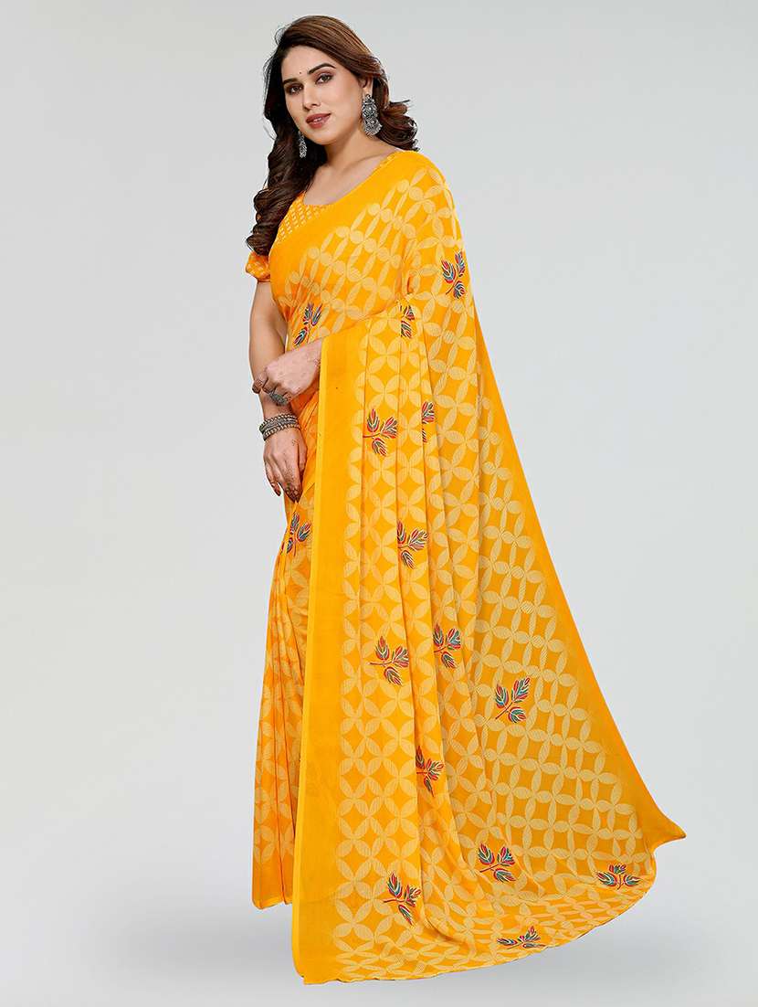 women printed casual wear saree with blouse - 22384559 -  Standard Image - 2