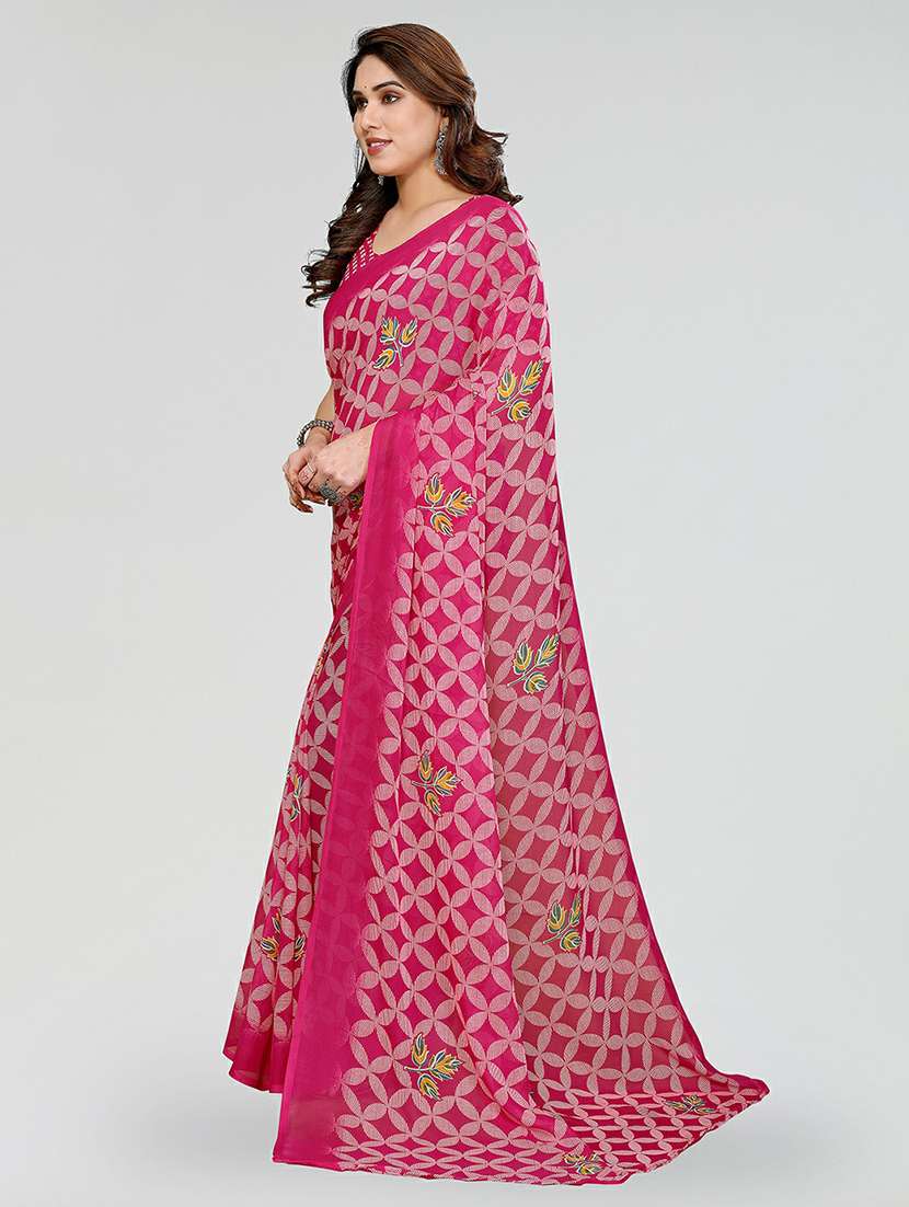 women printed casual wear saree with blouse - 22384560 -  Standard Image - 2