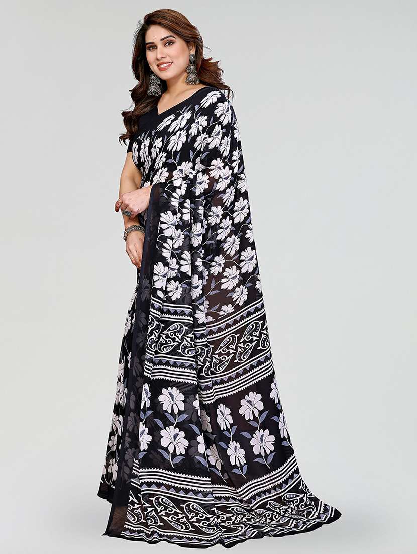 women printed casual wear saree with blouse - 22384566 -  Standard Image - 2