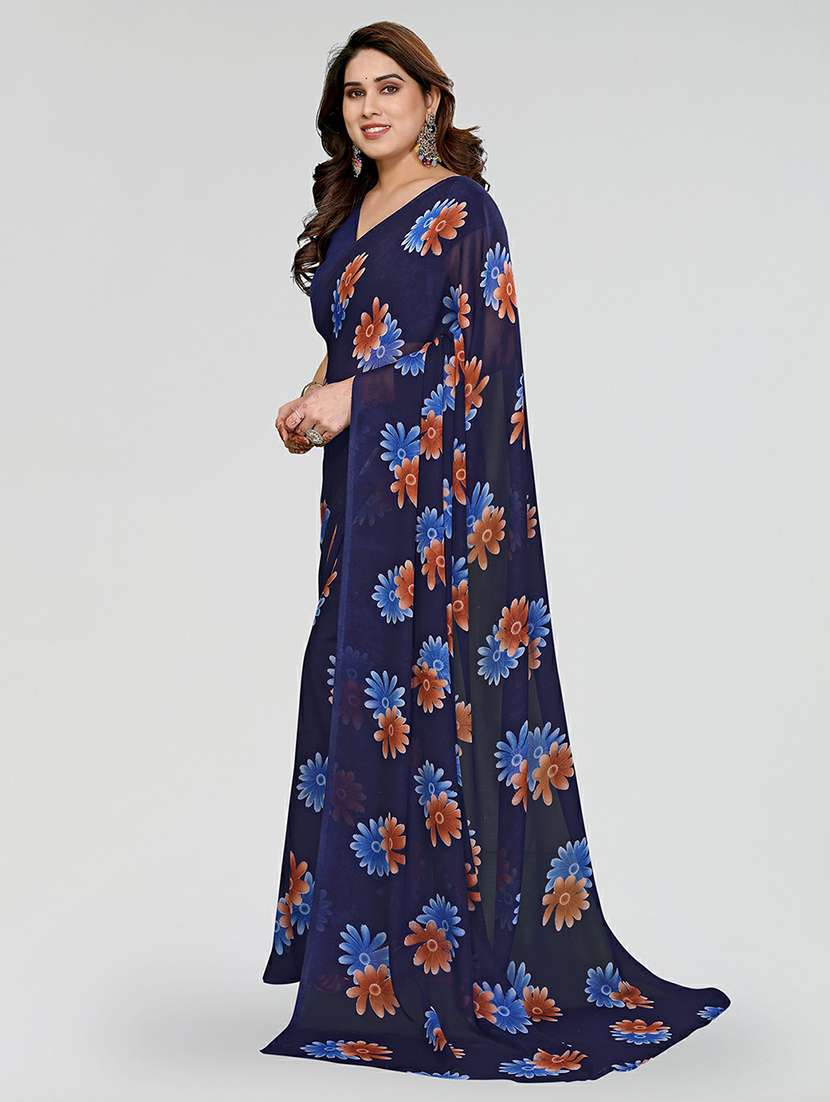 women printed casual wear saree with blouse - 22384567 -  Standard Image - 2
