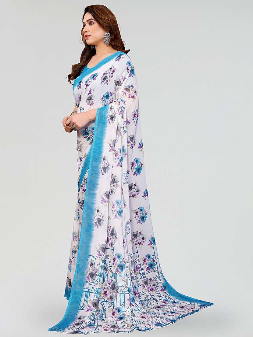 women printed casual wear saree with blouse - 22384571 -  Standard Image - 2