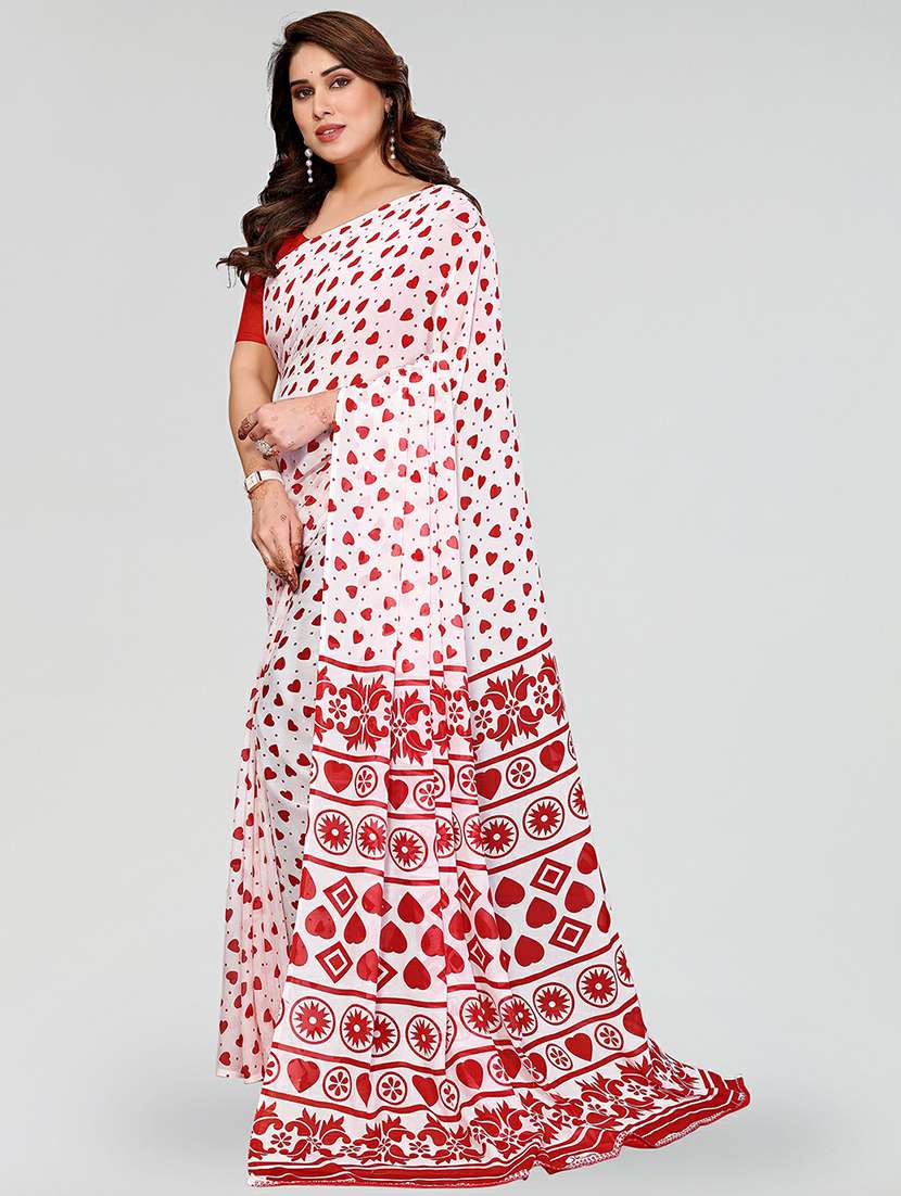 women printed casual wear saree with blouse - 22384575 -  Standard Image - 2