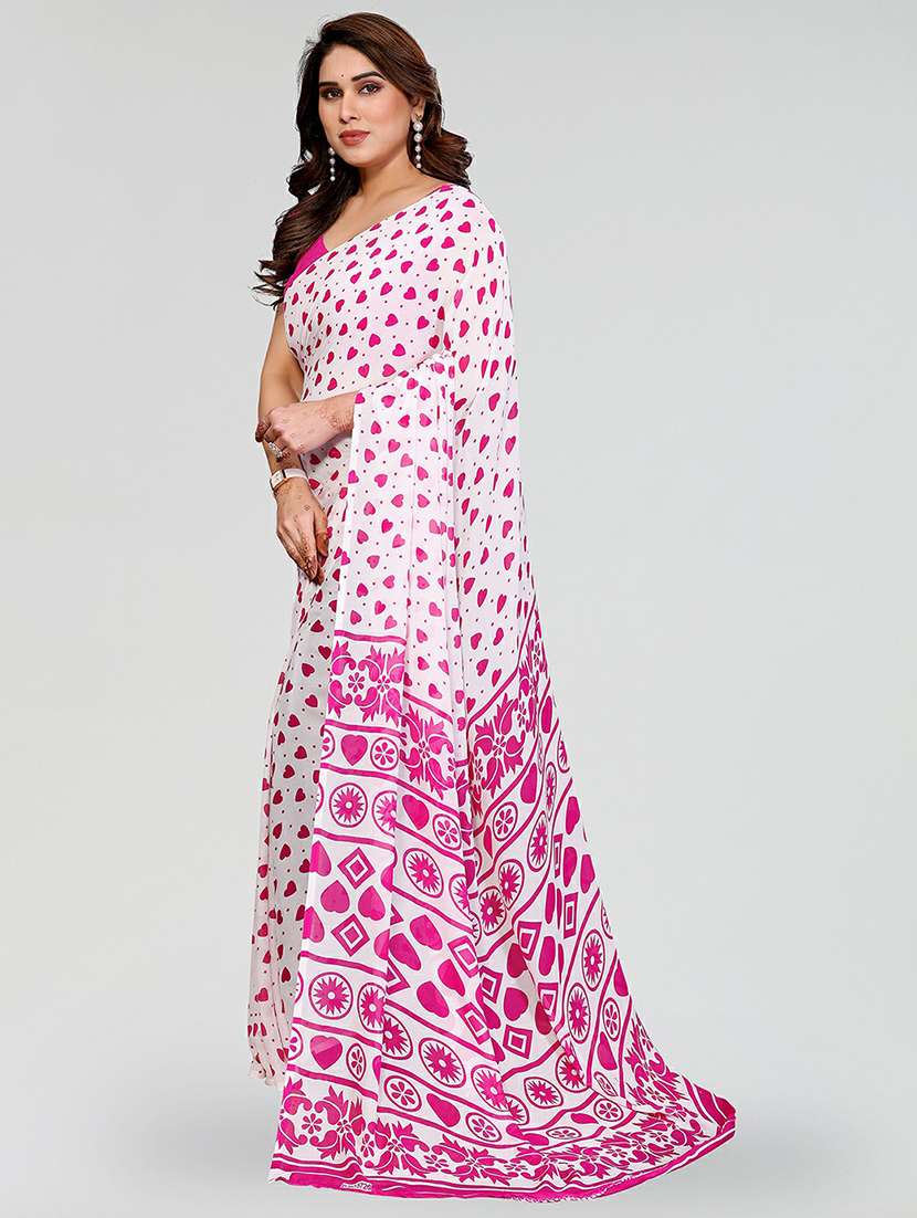 women printed casual wear saree with blouse - 22384577 -  Standard Image - 2