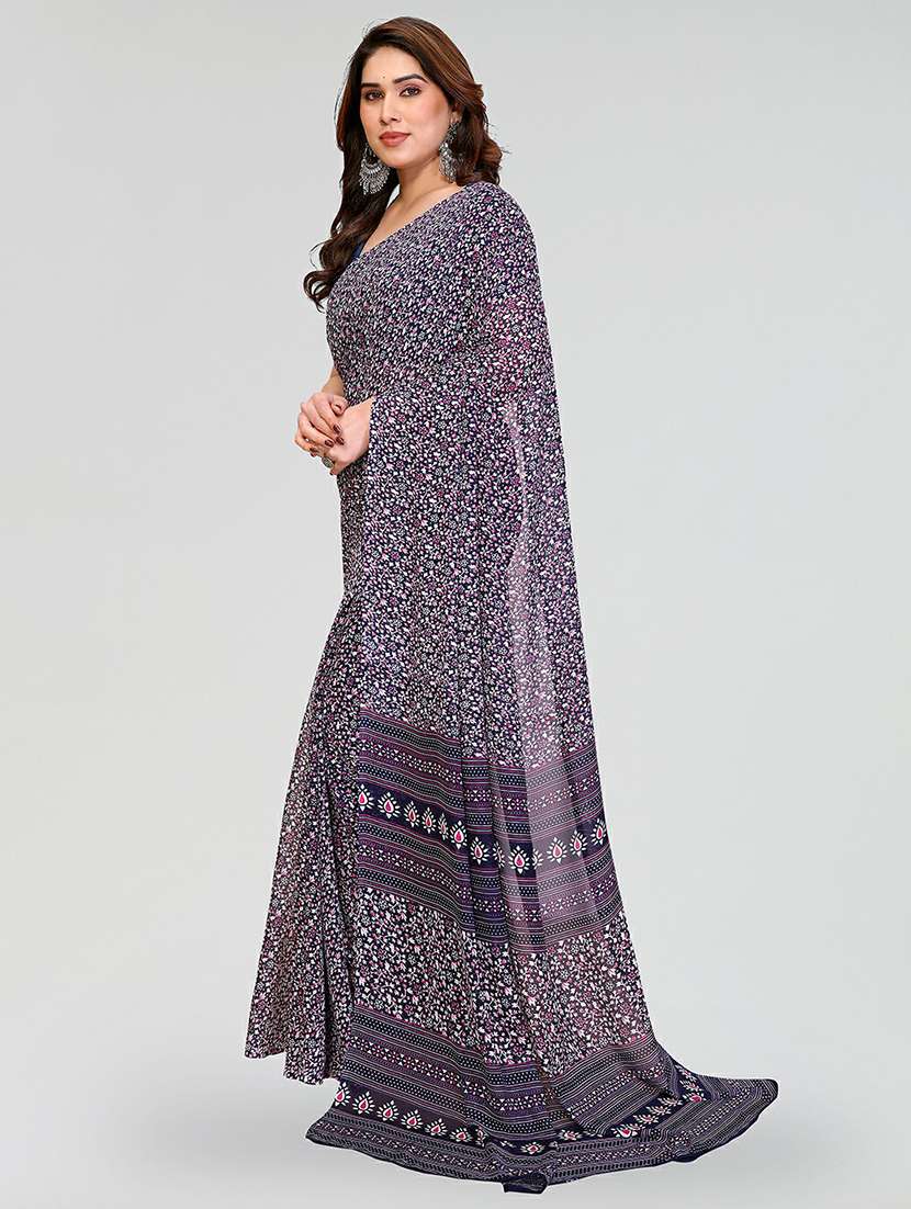 women printed casual wear saree with blouse - 22384582 -  Standard Image - 2
