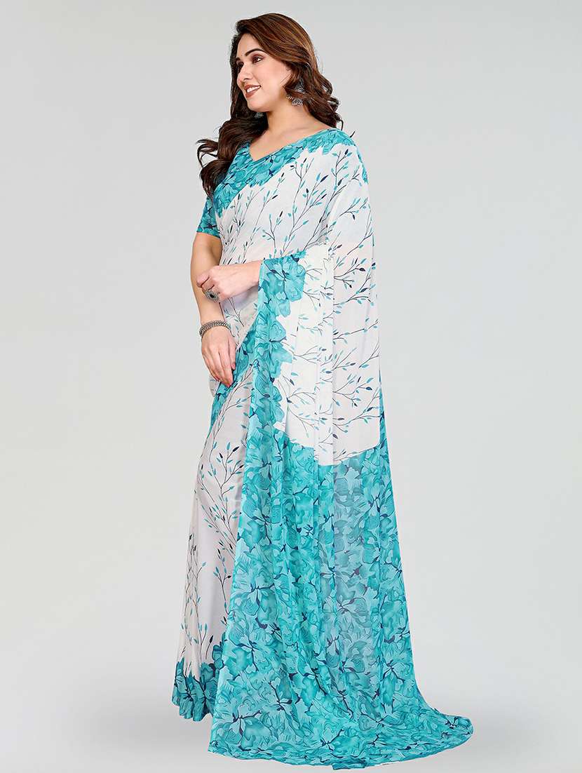 women printed casual wear saree with blouse - 22384591 -  Standard Image - 2