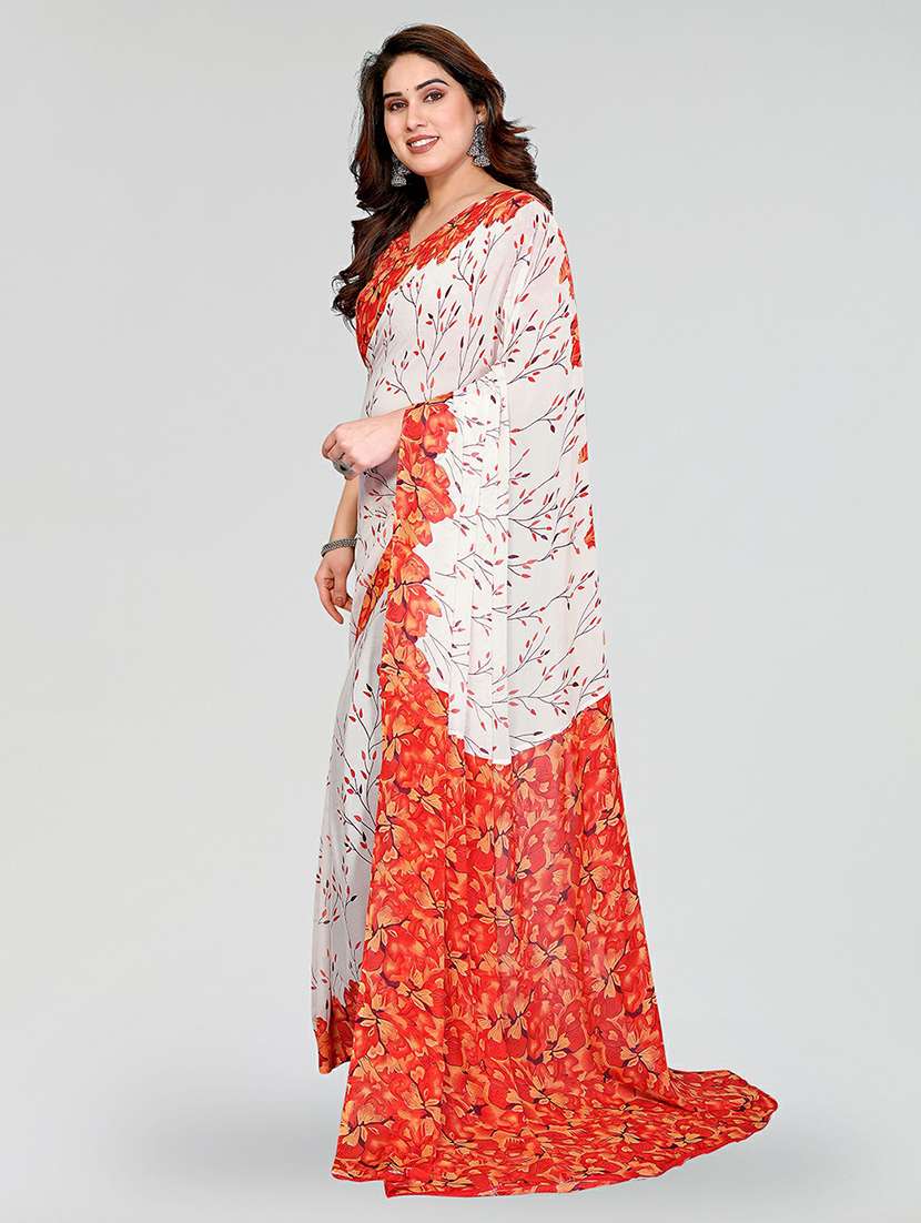 women printed casual wear saree with blouse - 22384592 -  Standard Image - 2