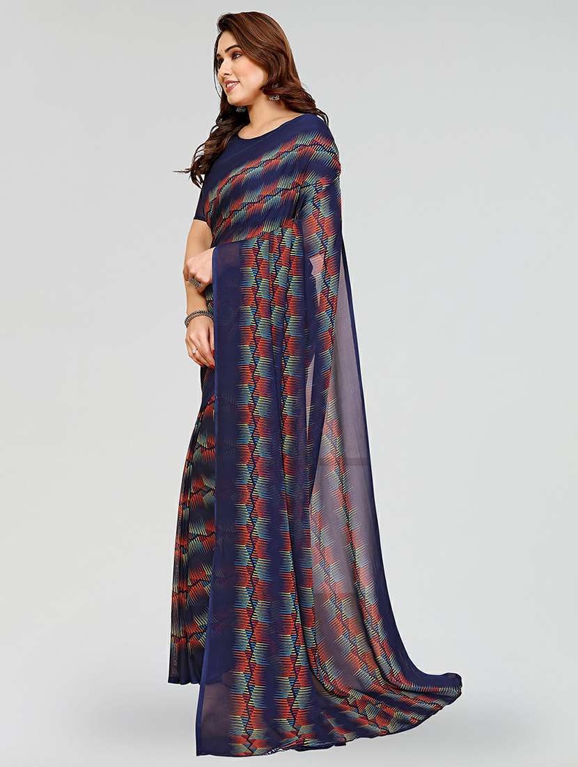women printed casual wear saree with blouse - 22384595 -  Standard Image - 2