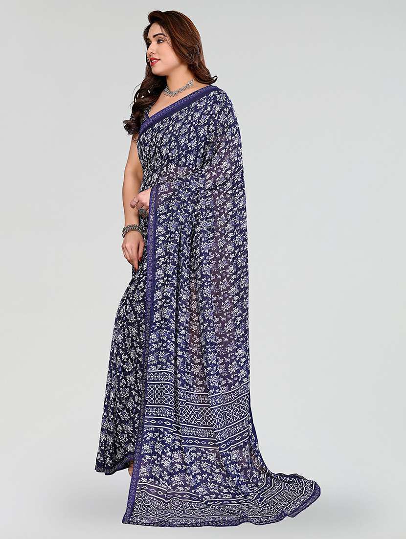 women printed casual wear saree with blouse - 22384618 -  Standard Image - 2