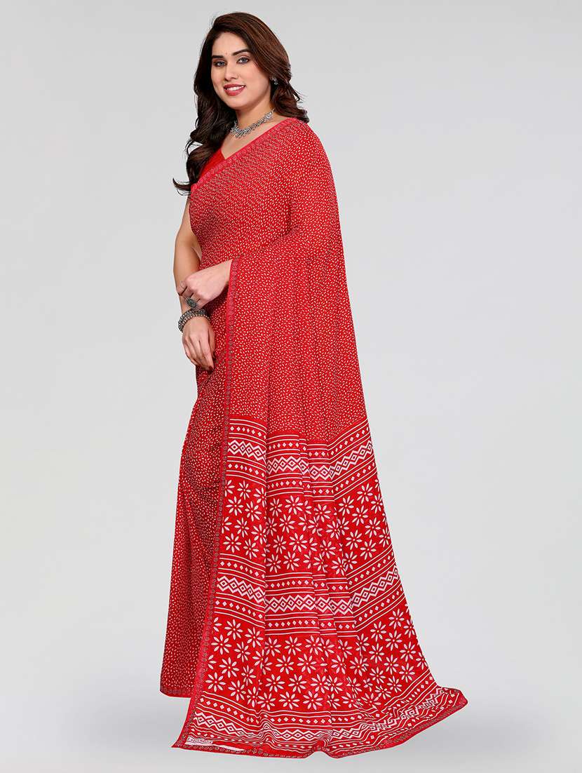 women printed casual wear saree with blouse - 22384622 -  Standard Image - 2