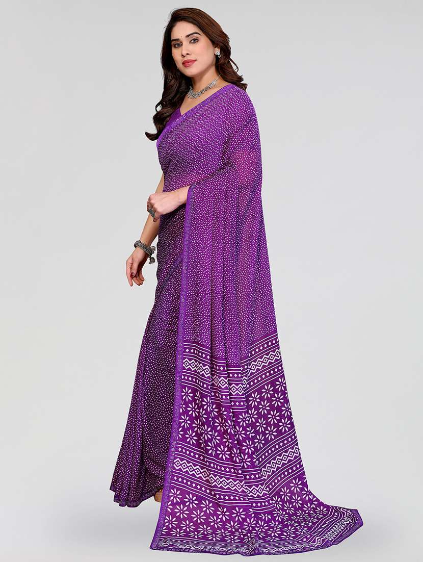 women printed casual wear saree with blouse - 22384625 -  Standard Image - 2