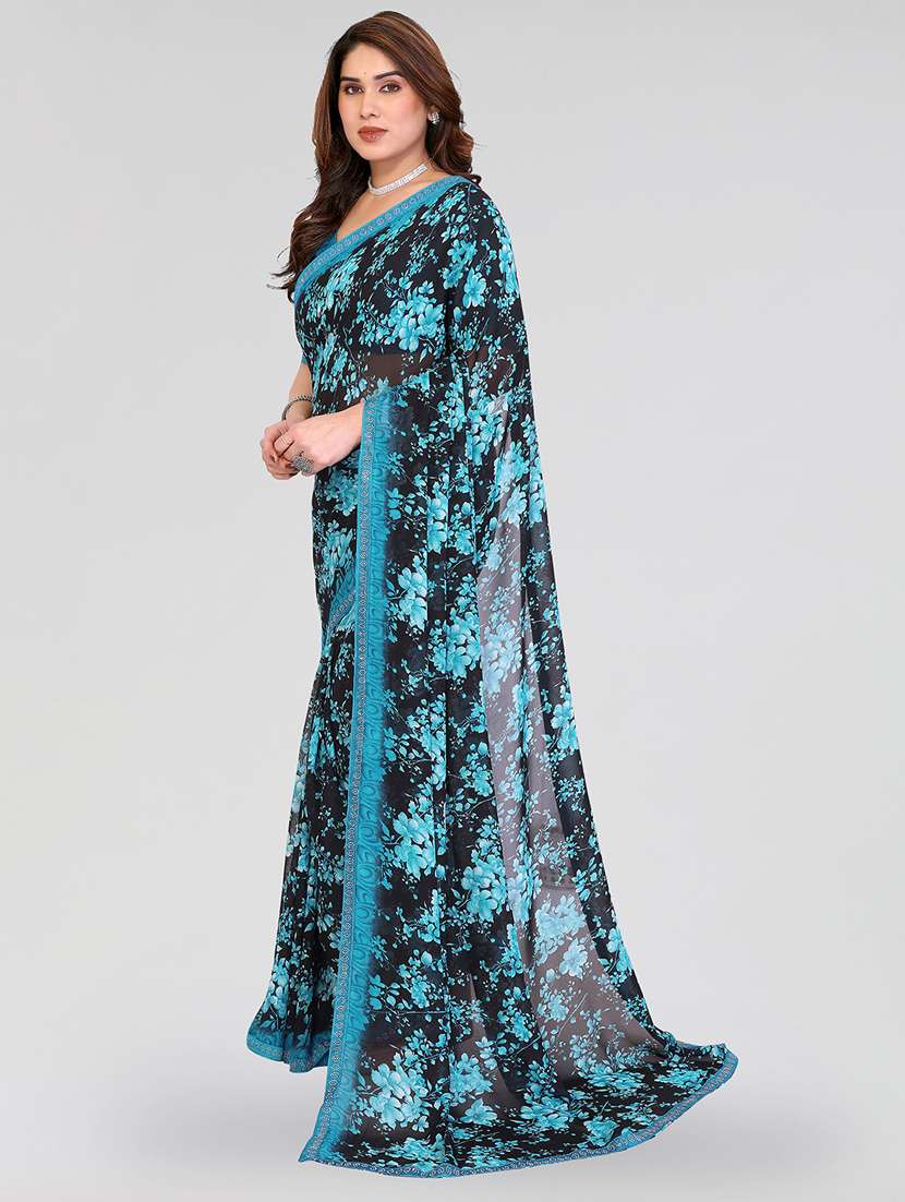 women printed casual wear saree with blouse - 22384635 -  Standard Image - 2