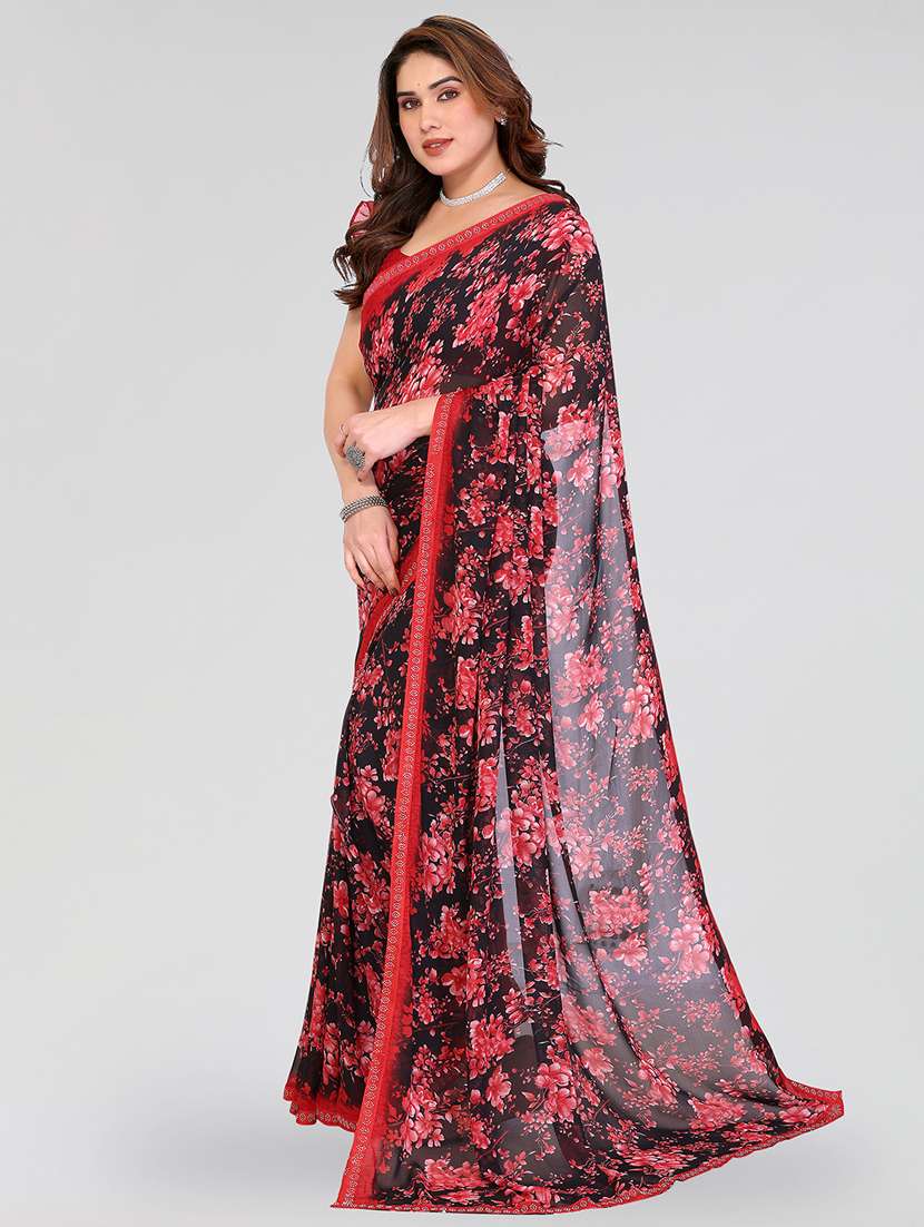 women printed casual wear saree with blouse - 22384638 -  Standard Image - 2
