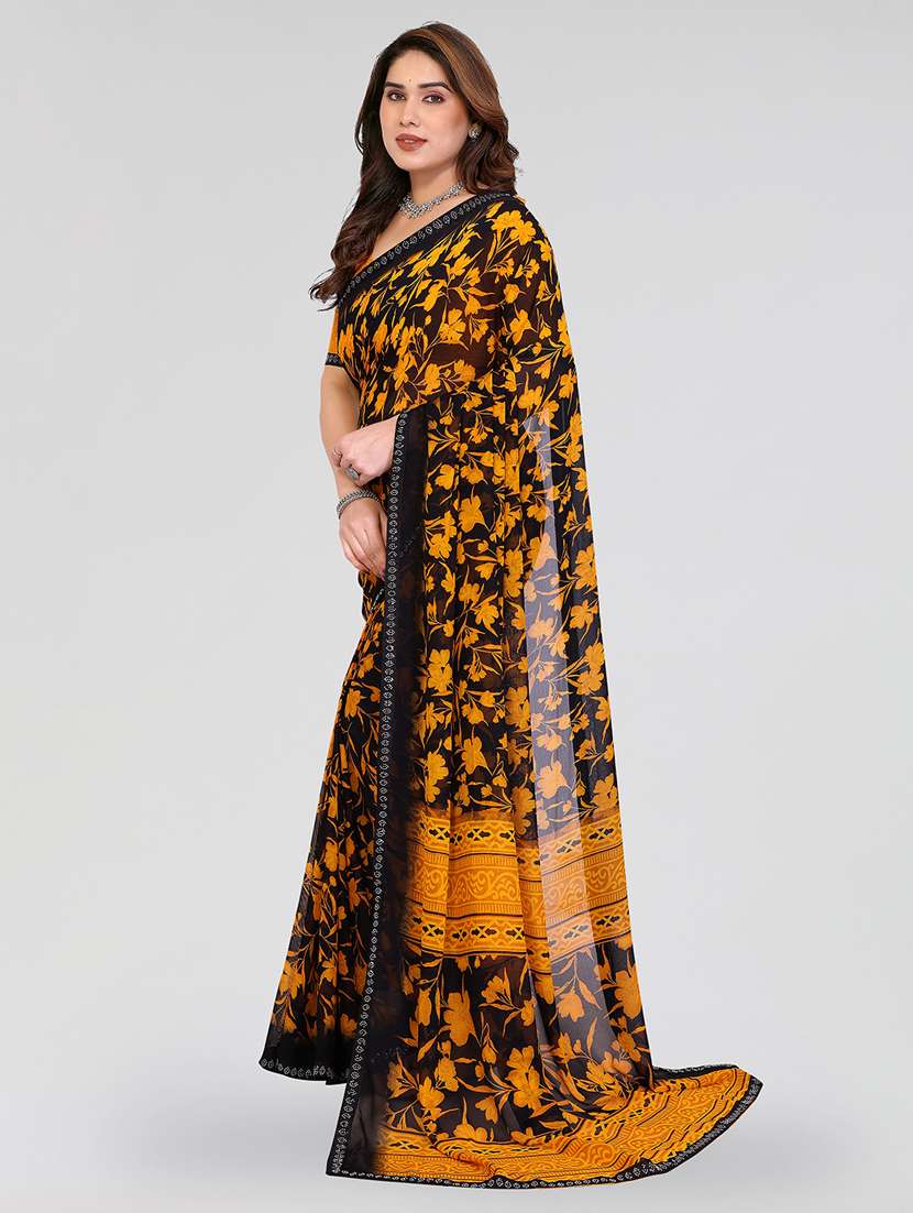 women printed casual wear saree with blouse - 22384640 -  Standard Image - 2