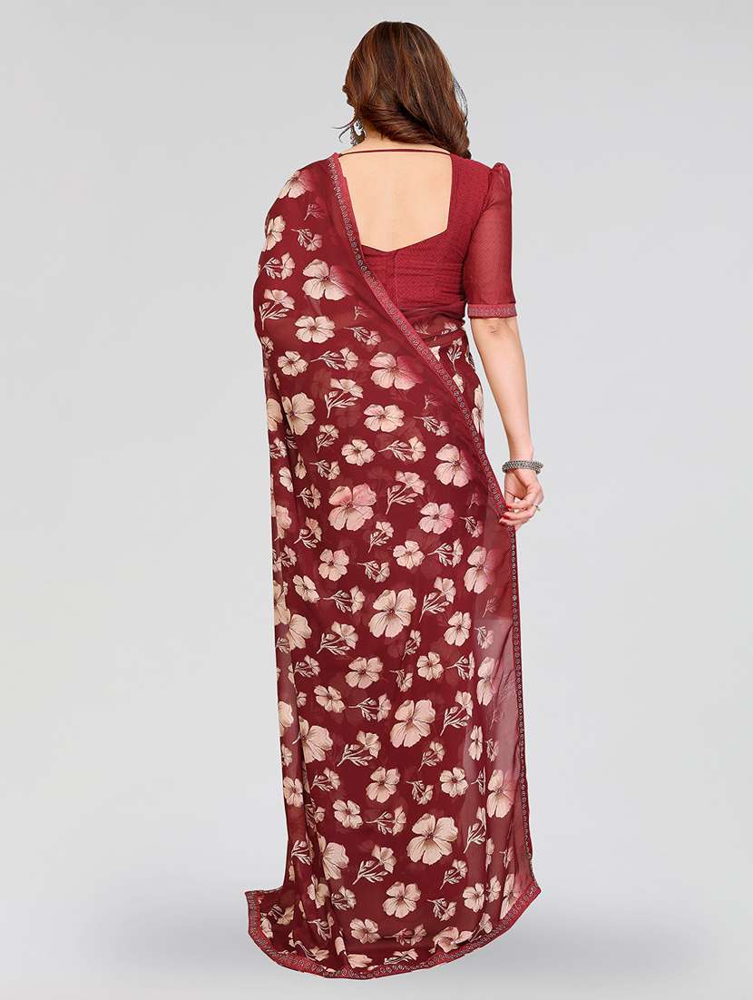 women printed casual wear saree with blouse - 22384648 -  Standard Image - 2