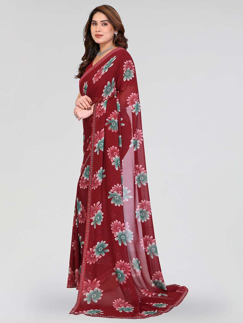 women printed casual wear saree with blouse - 22384676 -  Standard Image - 2