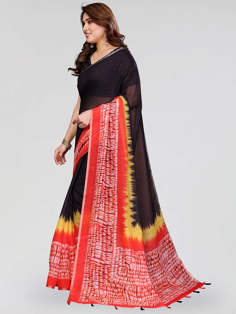 women printed casual wear saree with blouse - 22384704 -  Standard Image - 2