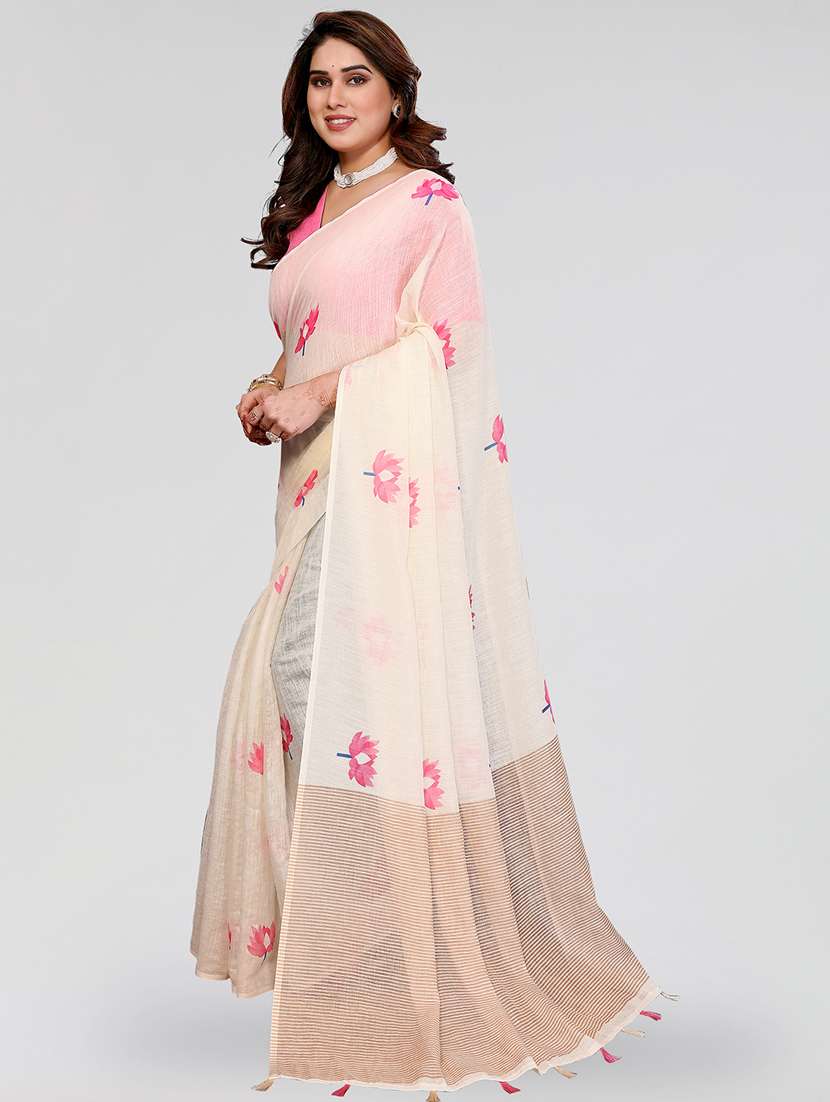 women printed casual wear saree with blouse - 22384708 -  Standard Image - 2