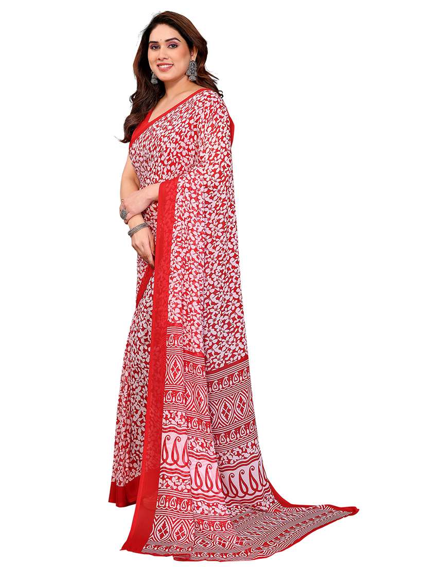 women printed casual wear saree with blouse - 22384719 -  Standard Image - 2