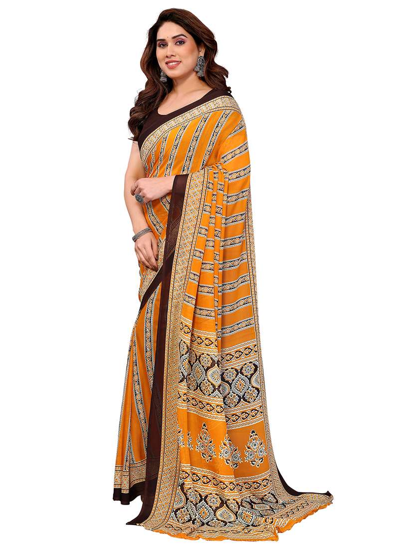 women printed casual wear saree with blouse - 22384728 -  Standard Image - 2