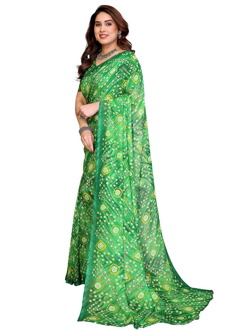 women printed casual wear saree with blouse - 22384733 -  Standard Image - 2
