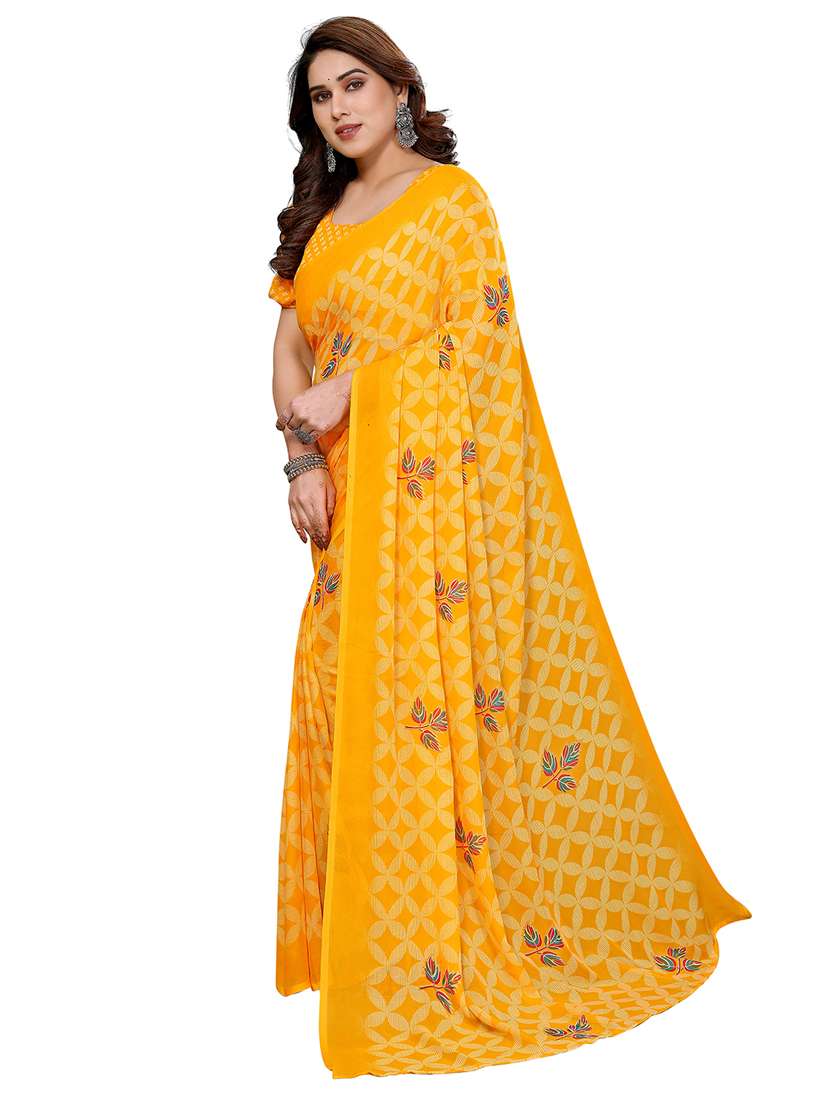women printed casual wear saree with blouse - 22384741 -  Standard Image - 2