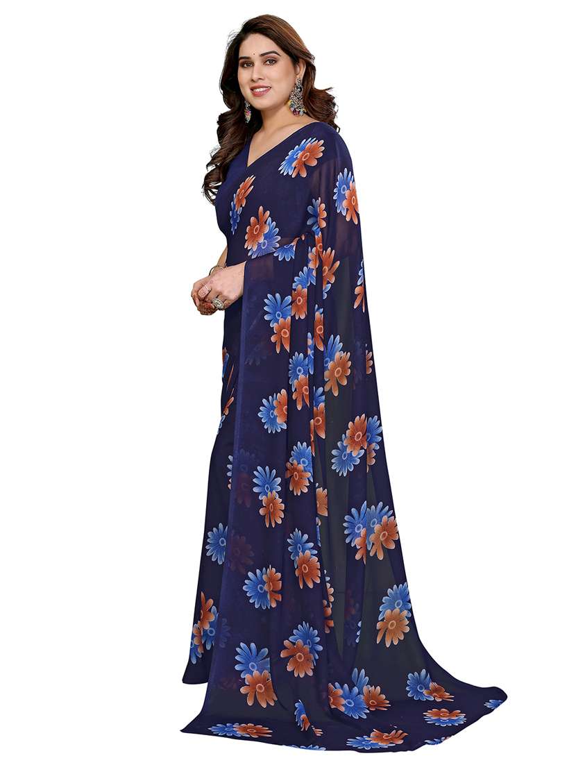 women printed casual wear saree with blouse - 22384749 -  Standard Image - 2