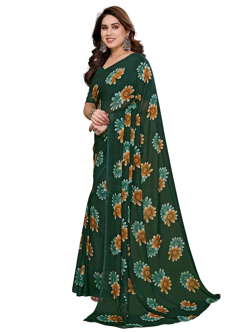 women printed casual wear saree with blouse - 22384751 -  Standard Image - 2