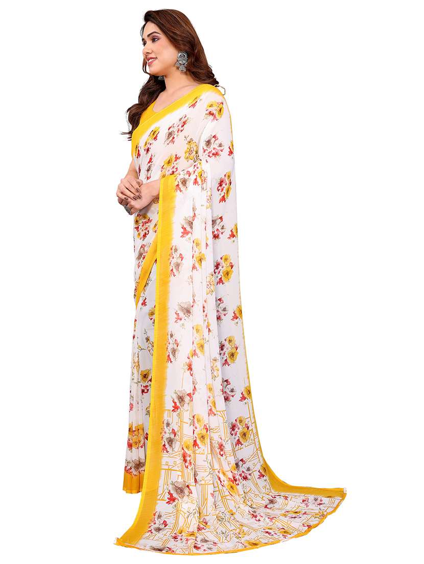 women printed casual wear saree with blouse - 22384754 -  Standard Image - 2