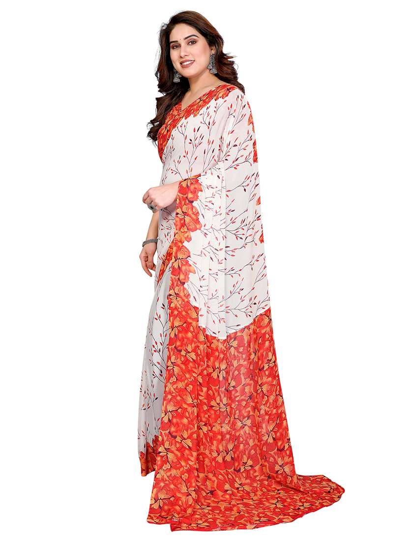 women printed casual wear saree with blouse - 22384774 -  Standard Image - 2