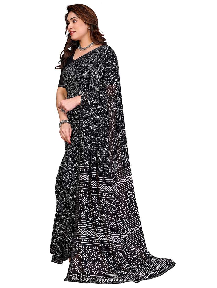 women printed casual wear saree with blouse - 22384806 -  Standard Image - 2